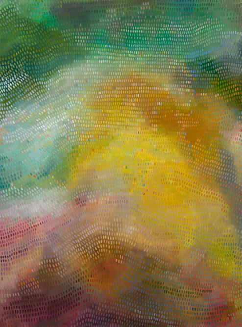 Untitled (Green Yellow Pink) 2024 | 48"x36"