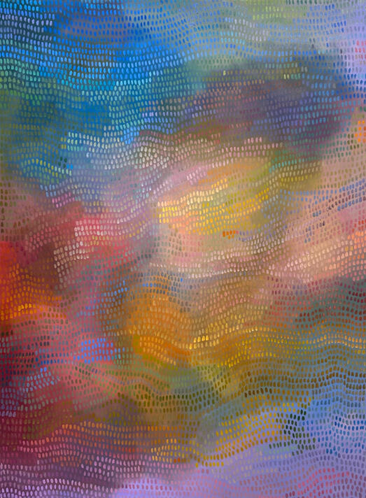 Untitled (Blue and Pink) 2024 | 48"x36"